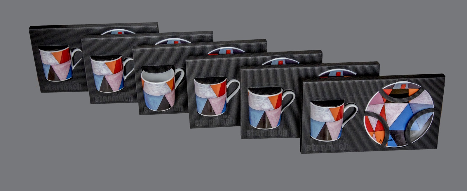 GALERIA STARMACH – Komplet 6 filiżanek do espresso z wzorem obrazu