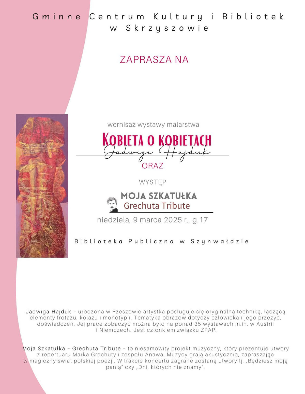 Wystawa prac Jadwigi Hajduk