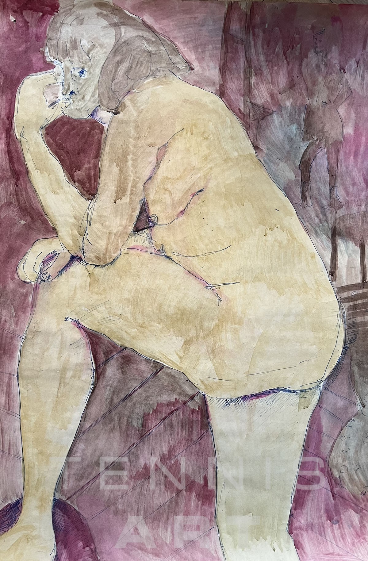 EWA KURYLUK – „Modelka na bordowym tle”